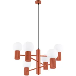 Sollux Kronleuchter HALO 6 roter Ocker