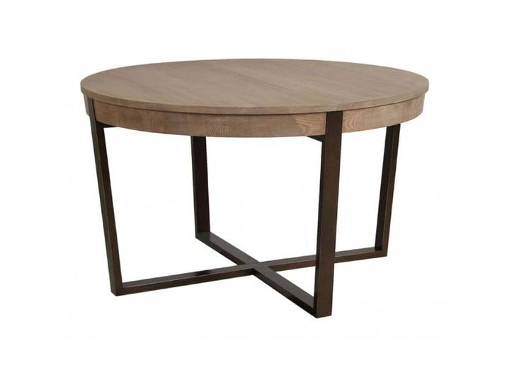 Table ronde extensible - Bois - Beige - Interior's
