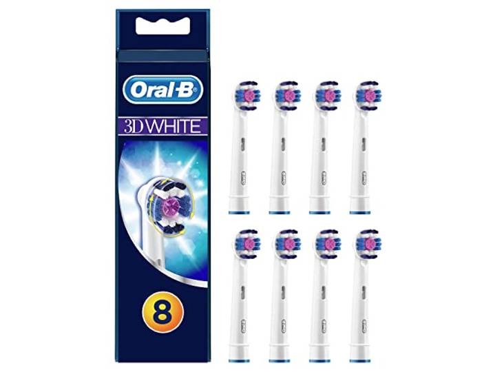 Oral-B 3D White Opzetborstels, 8 stuks Brievenbusverpakking