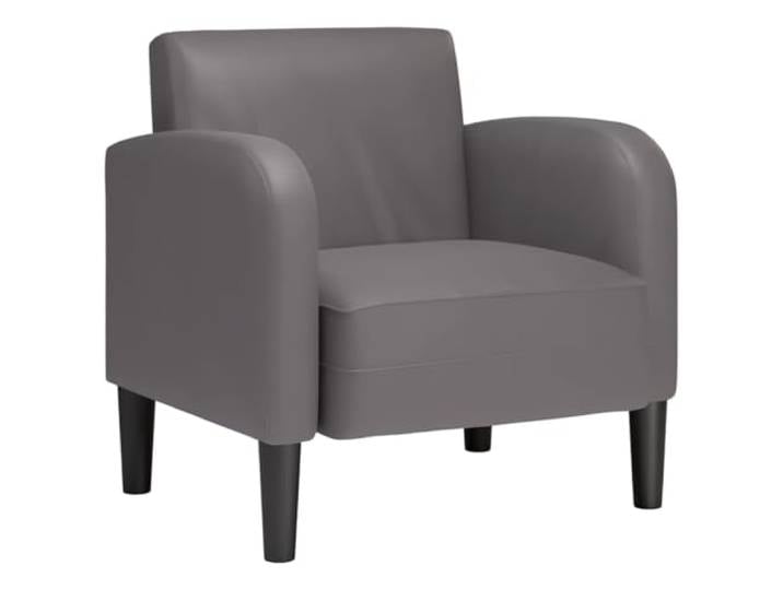 Makastle Sessel mit Armlehnen Grau 54 cm Kunstleder