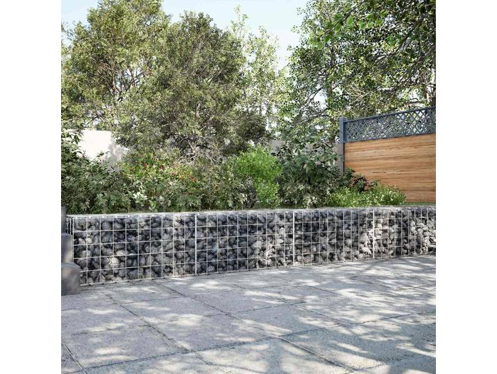 vidaXL Gabion mit 5 mm Draht und 10x10 cm Masche 450x10x50 cm