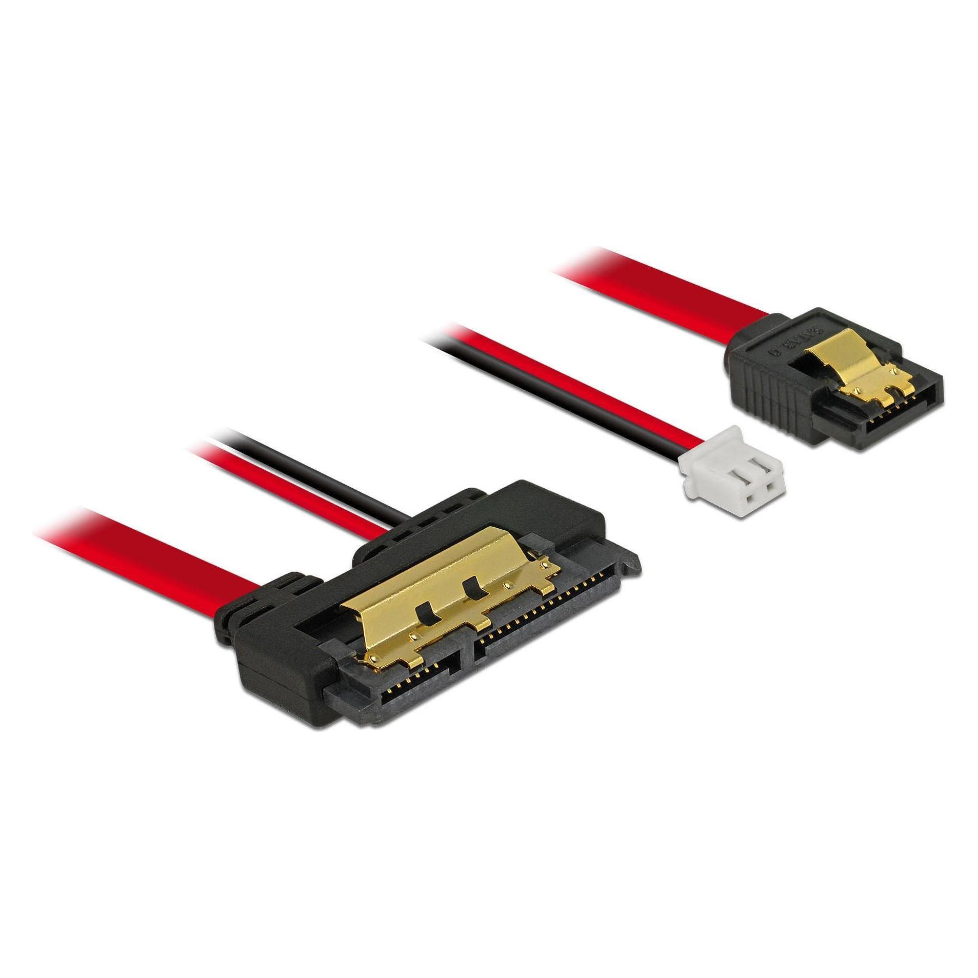 Delock SATA Kabel & 2Pin Strom, 30cm (30 cm, 2Pin Strom, SATA III) (85242)