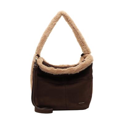 Beuteltasche EMILY & NOAH "Beutel E&N Lisette", Damen, Gr. B/H/T: 38cm x 31cm x 21cm, braun (braun 200), Polyester, Taschen Beuteltasche