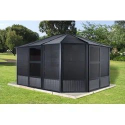 50NRTH Sojag Aluminium Pavillon und Wintergarten Charleston 12x12 anthrazit