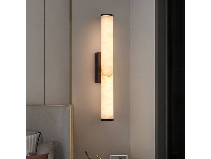 Lampe murale en marbre artificiel Tinlaibor pour villas modernes de luxe, couloirs, escaliers, murs de fond, chambres, murs de chevet