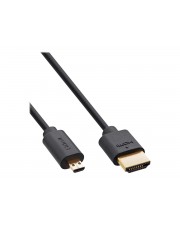 InLine Slim Ultra High Speed HDMI Kabel 8K4K A Stecker D Micro schwarz Audio/Multimedia Digital/Display/Video Netzwerk Lautsprecher 0,3 m (17933D)