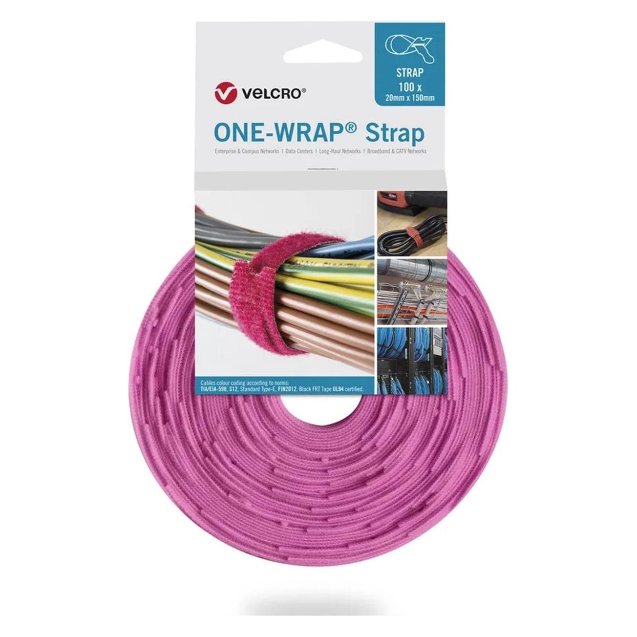 Velcro brand Professional Markenkabelbinder (Klettkabelbinder, 200 mm, 100 Stk.) (VEL-OW64335)