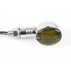 HIGHSIDER smart Micro-Flash Glühlampen Mini-Blinker Gehäuse Chrom / Linse Rauchgrau (Paar), Vorn & Hinten