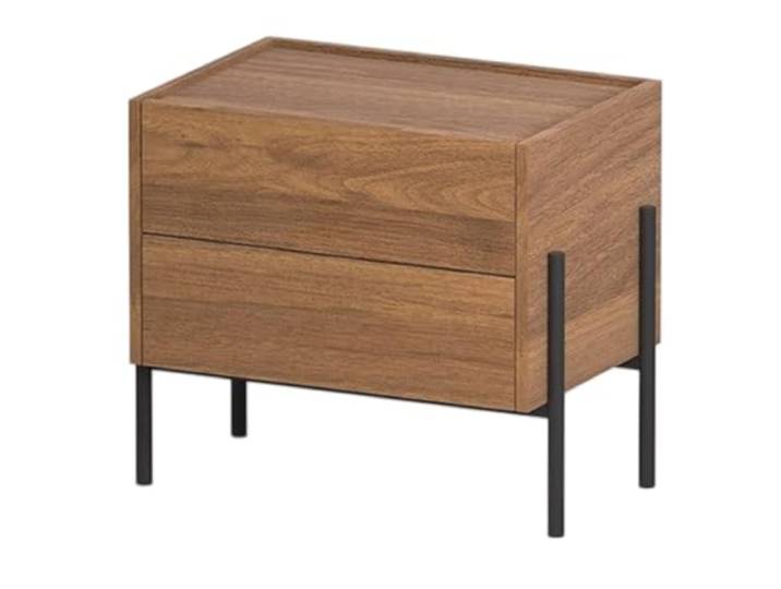 ZengL263NgS Schlank und platzsparend Nachttisch mit Zwei Schubladen(Orange)