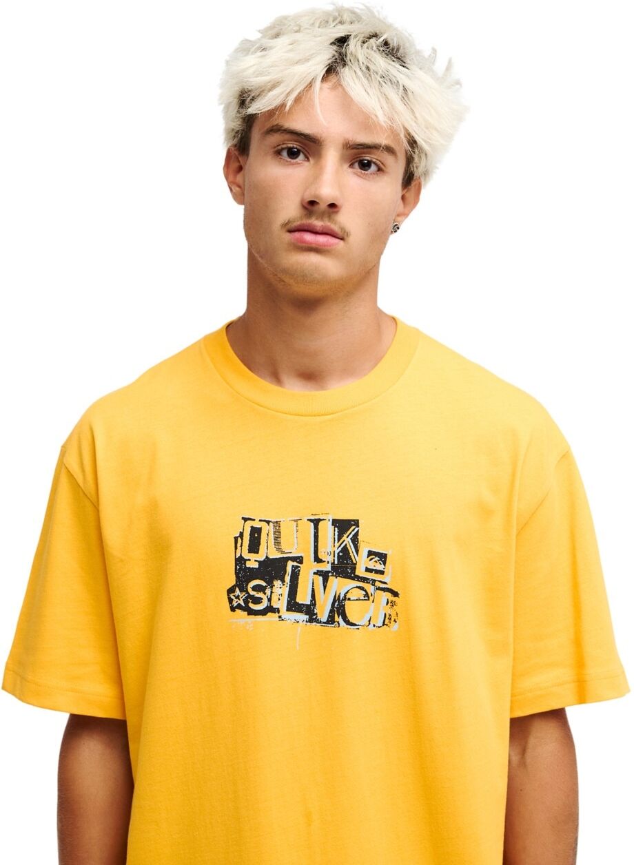 T-Shirt QUIKSILVER "Young Guns Rinse", Herren, Gr. L, gelb (radiant gelb), Obermaterial: 100% Baumwolle., Shirts T-Shirt radiant gelb L