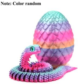 Uplift Picks Articulated 3D Printed Snake Egg Toy For Flexible Desk Display Fun 06