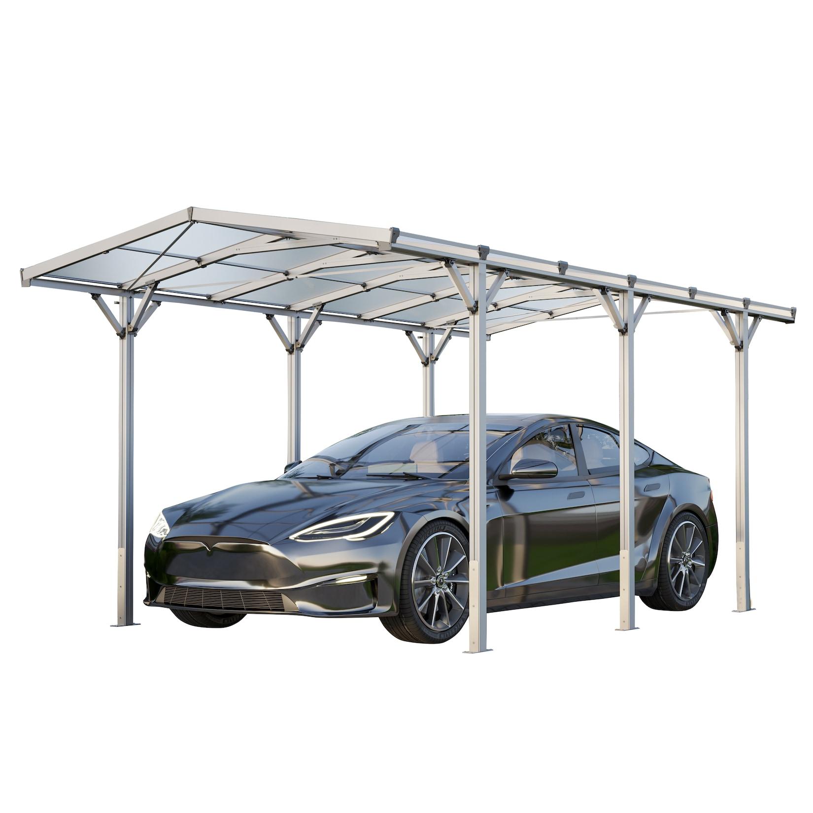 GFP Carport 2,85x5,05m Auto Unterstand Aluminium eloxiert