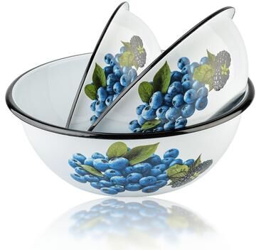 STP Goods Blueberry Enamel Bowl Set of 3