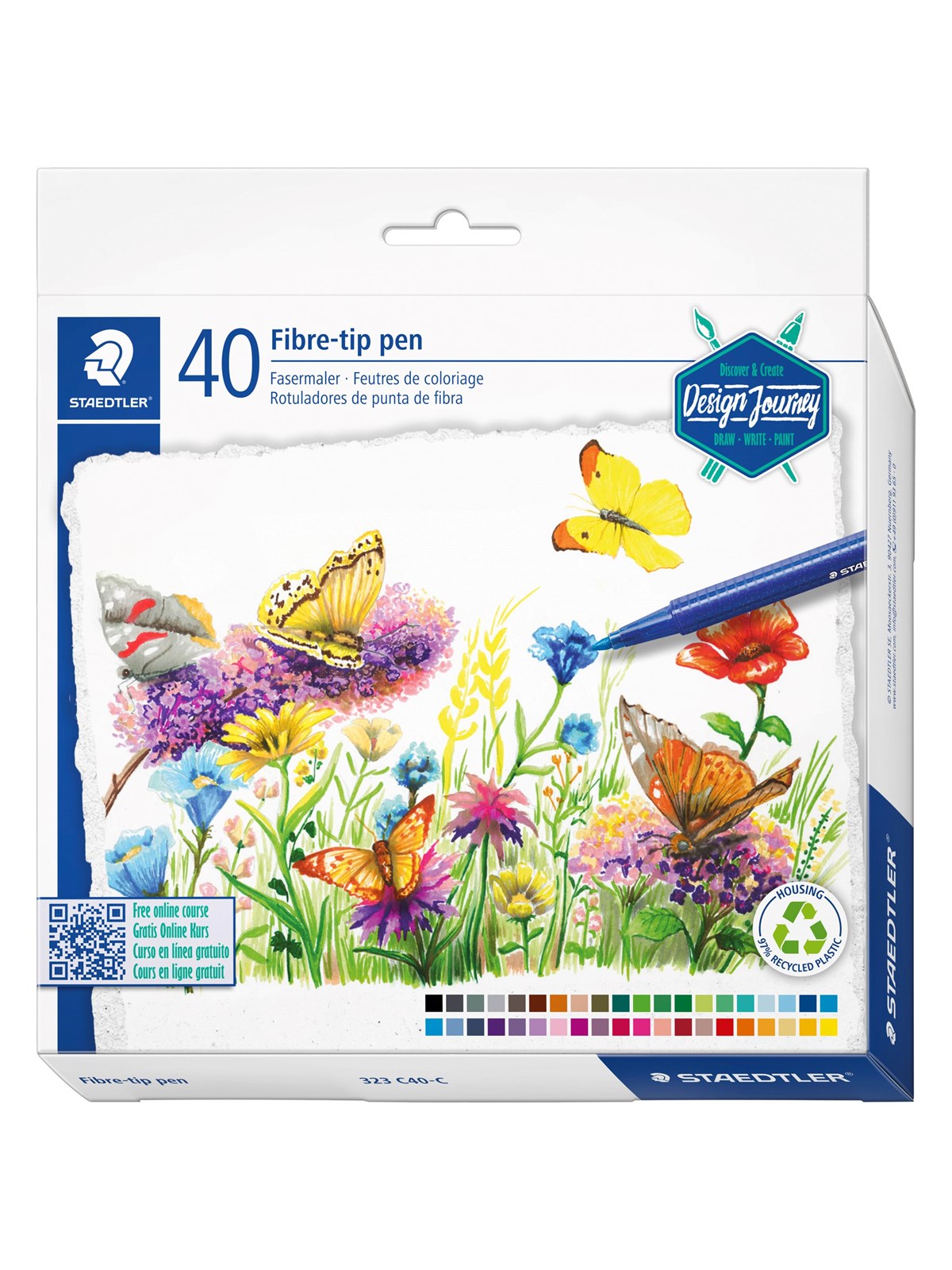 Staedtler triplus color rPP 40 pcs cardboard box assorted colours