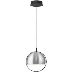 Hell LED-Pendelleuchte Hoop Alu, Eisen, Stahl & Metall Grau Alu