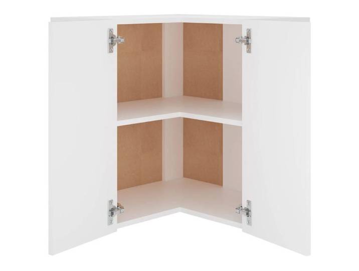 Promotion mai  * Armoire d'angle - Meuble de rangement - suspendue  Lyon  - Buffet de cuisine - Blanc 57x57x60 cm Bois