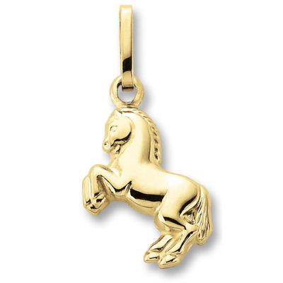 Kettenanhänger ONE ELEMENT "Pferd Anhänger aus 333 Gelbgold", gold, Schmuckanhänger, Mädchen, Pferd, Gelbgold 333 Gold, Gelbgold 333, Gold, Kettenanhänger, Kleines Statement – persönlich, stilvoll, alltagstauglich