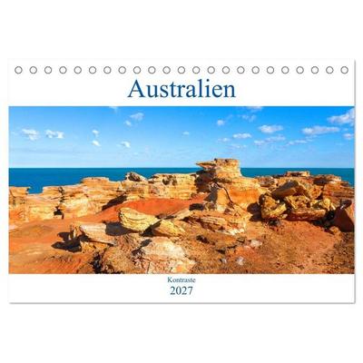 Australien - Kontraste (Tischkalender 2027 DIN A5 quer), CALVENDO Monatskalender