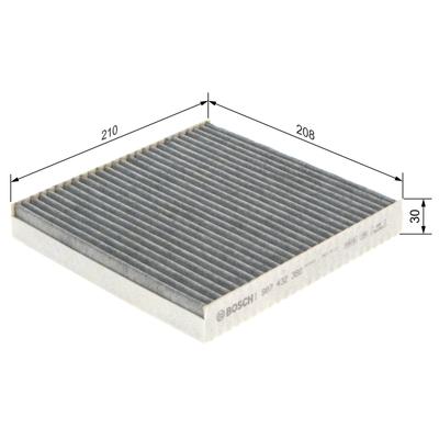 BOSCH Filter, Innenraumluft 1 987 432 380 für RENAULT