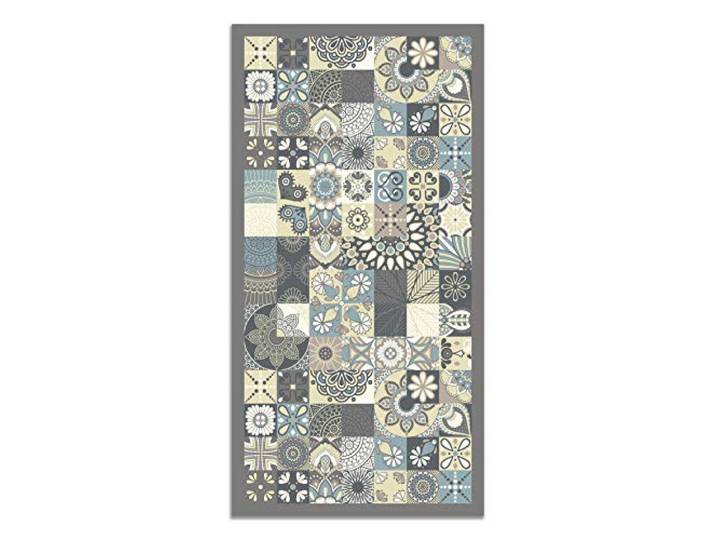 Panorama Tapis Vinyle - Modèle Carreaux Ciments Cuisine Bleu 120x170 cm - Différentes Tailles - Deco Maison\, Cuisine\, Chambre et Exterieur