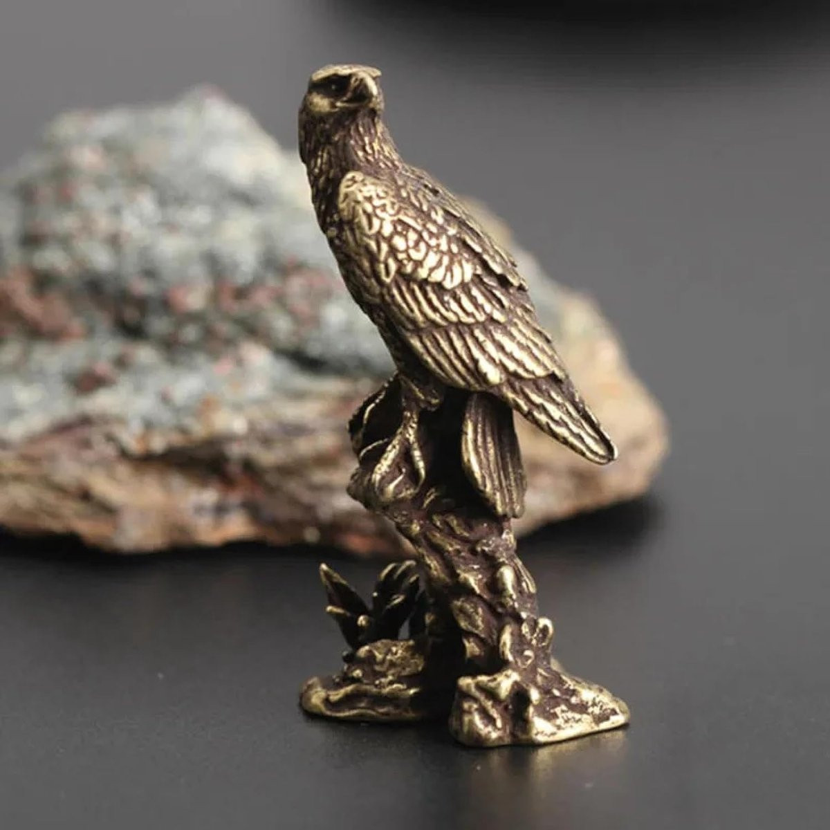 Handgemaakt koperen vogelbeeldje van messing voor huisdecoratie, Hoogte: 38 cm
