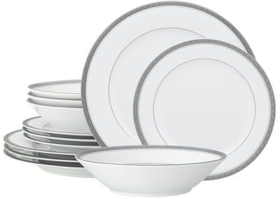 Noritake Charlotta 12-Piece Dinnerware Set, Service for 4