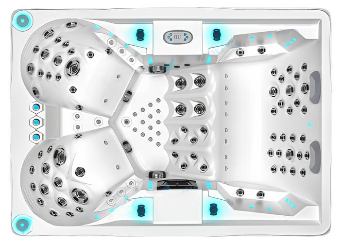 Whirlwanne Sprudelbad Whirlpool Außenwhirlpool Hydromassagewanne 210x150 cm