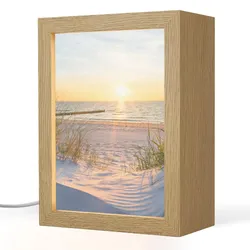 TISCHLEUCHTE Strand - Sonne - Düne - Gras - Sand - Horizont 15x20 cm