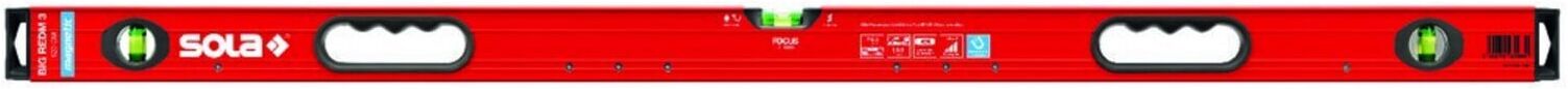 SOLA Magnet-Wasserwaage LM Big REDM 3 200cm pulverbeschichtet (01816701)