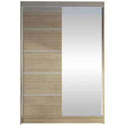 SCHWEBETÜRENSCHRANK Lino III mit RGB LED Beleuchtung