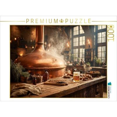 CALVENDO Puzzle Bierbrauen live - Männerliebe in Kupfer | 1000 Teile Lege-Größe 64x48cm Foto-Puzzle für glückliche Stunden