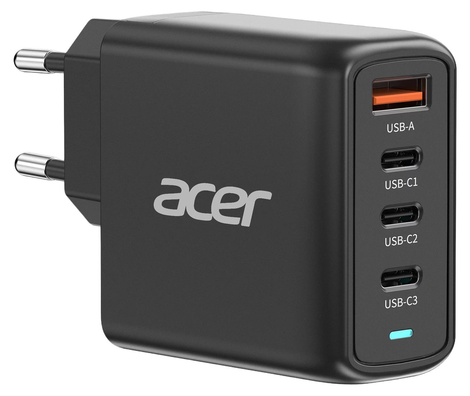 Acer 100W PD GaN Oplader met 3x USB-C en 1x USB-A, Zwart