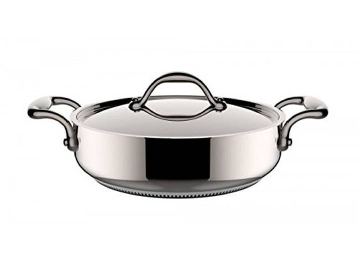 Lagostina Accademia Lagofusion Schmorpfanne mit Deckel, Rostfreies Metall, Edelstahl, 26 cm