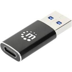 Manhattan USB 3.2 Gen 2 (USB 3.1 Gen 2) Adapter [1x USB 3.2 Gen 2 Stecker A​ (USB 3.1) - 1x USB 3.2 Gen 2 Buchse C (USB 3.1)] USB-A-Stecker auf USB-C-Buchse 153980