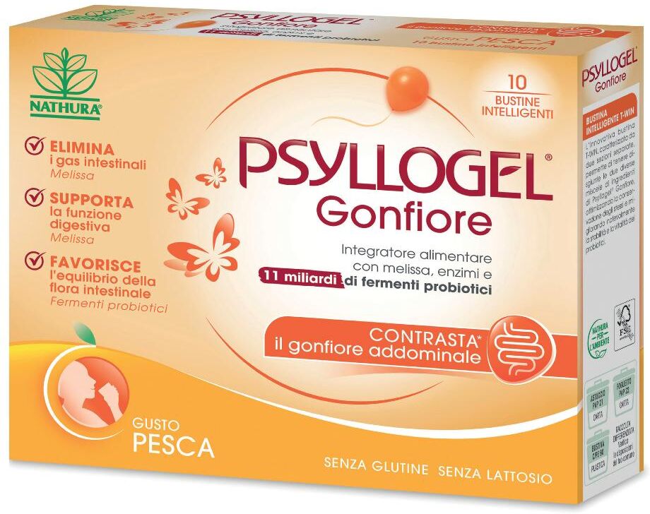 GIULIANI SpA Nathura, Psyllogel Gonfiore, 10 Bustine