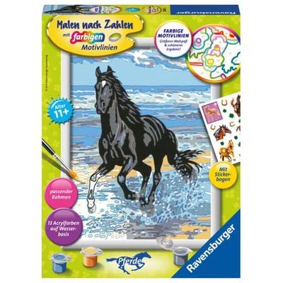 CreArt, Malen nach Zahlen Kinder - Pferd am Strand
