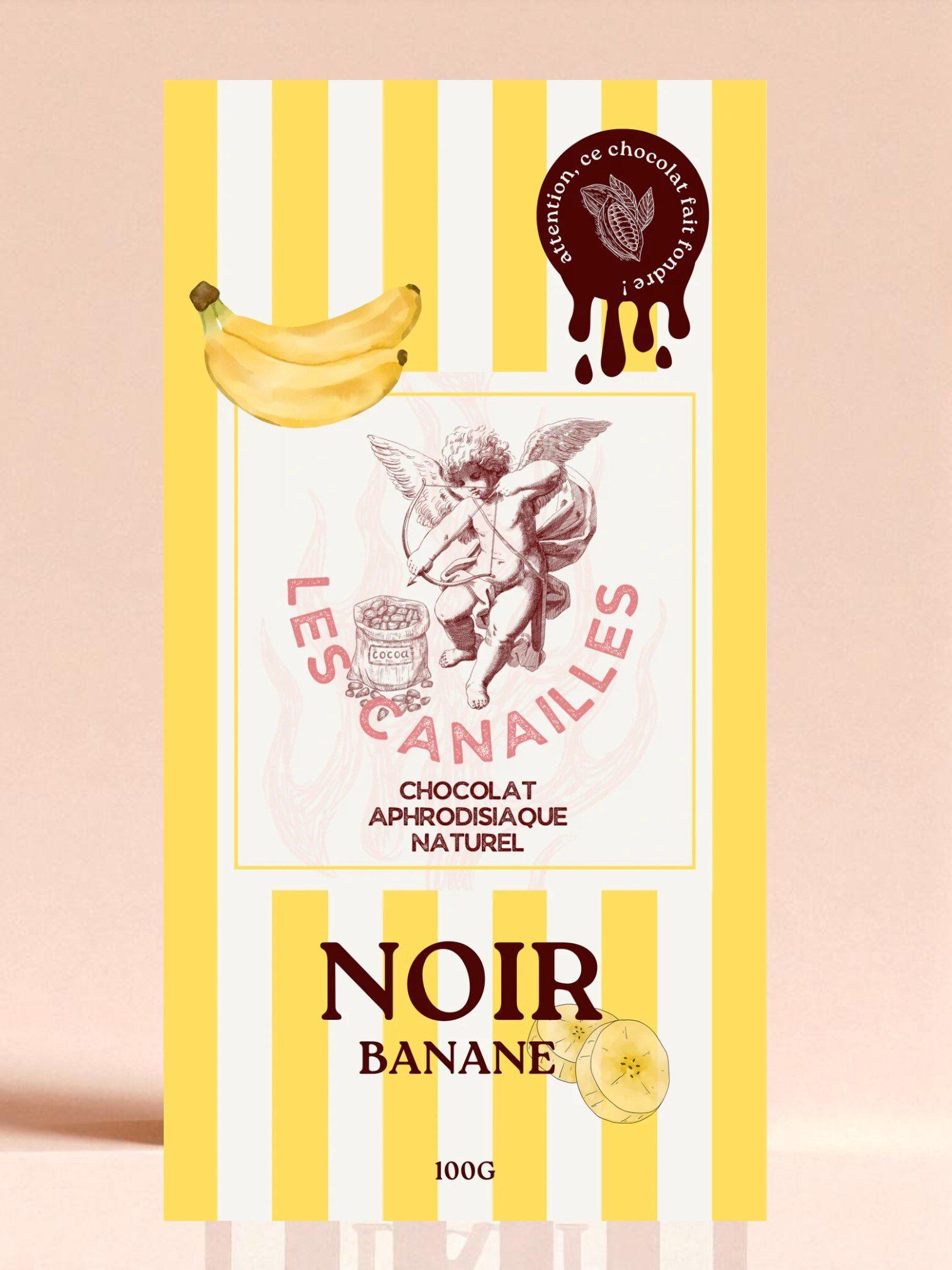 Les Canailles Tablette Aphrodisiaque Chocolat Noir Banane - 100g