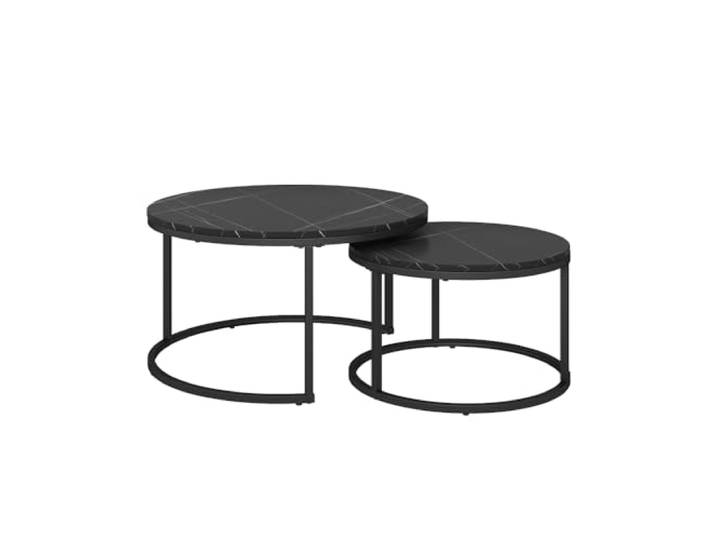 Vicco Couchtisch-Set Montreal , Schwarz 77 x 40 cm 2 Teile, platzsparend klappbar und vielseitig kombinierbar