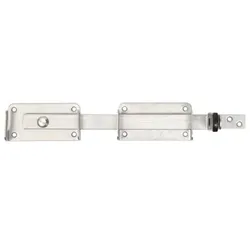 Doppeltorüberwurf, Edelstahl, zusätzlich kugelgestrahlt, Gesamtlänge 327 mm