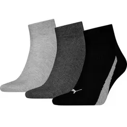 PUMA Herren Socken UNISEX LIFESTYLE QUARTER 3P, Größe 35-38 in Schwarz Schwarz