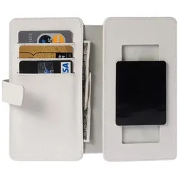 Krusell Malmö FlipWallet Slide 4XL weiss, Smartphone Hülle, Weiss