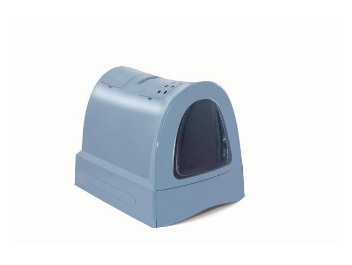 Katzentoilette IMAC Zuma , blau, B:40cm H:42,5cm L:56cm, Tiertoiletten, Katzentoilette