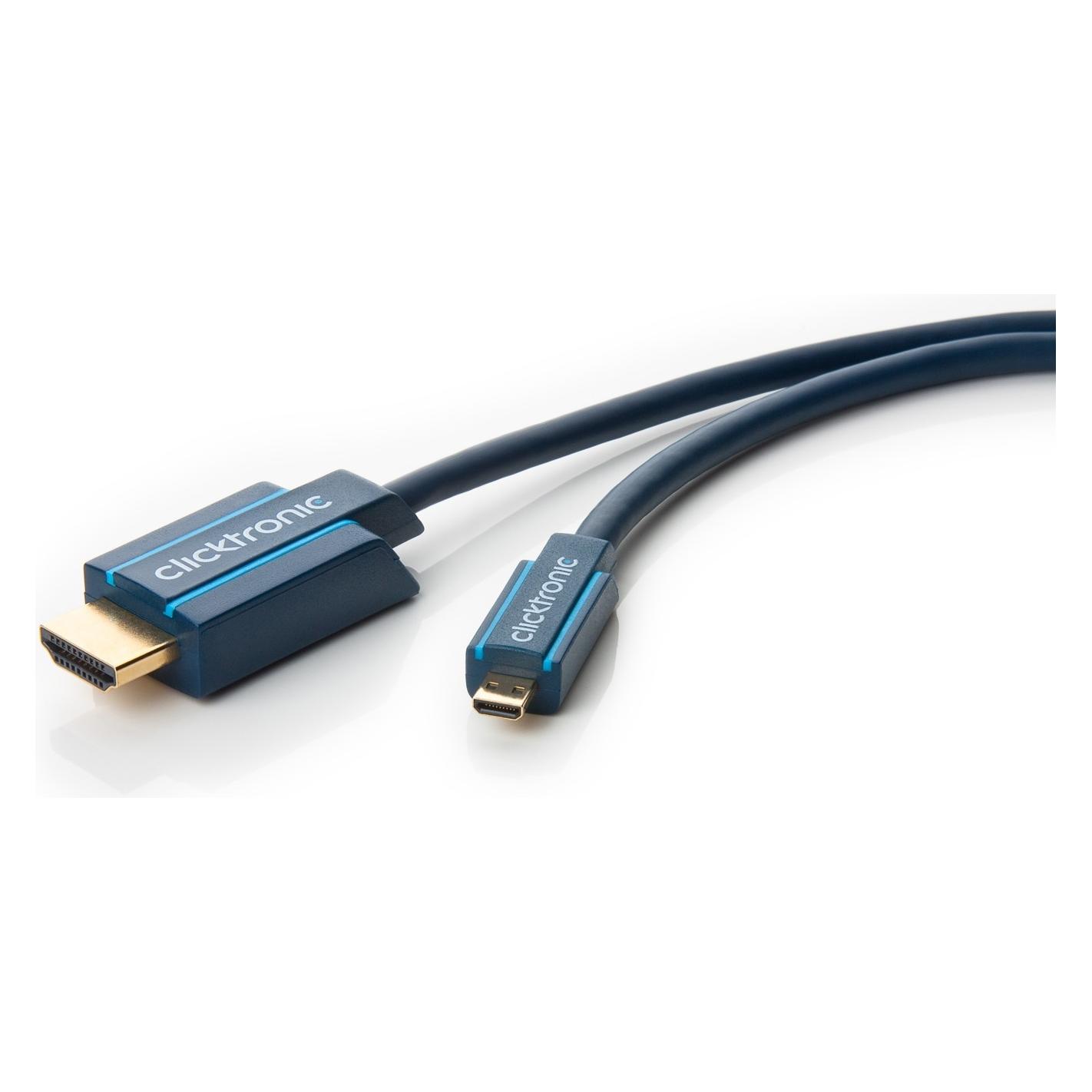 clicktronic micro HDMI (Typ D) - HDMI (Typ A) (2 m) (70328)