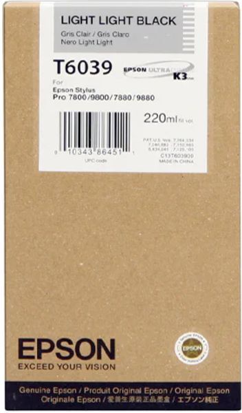 Epson T6039 - Noir clair léger - Cartouche d'encre Noir clair léger