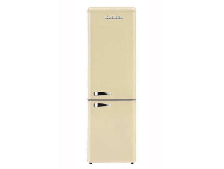 Wolkenstein Kühl-Gefrier-Kombination KG250.4RT SC Creme 249 Liter Nutzinhalt 4* 69 Liter Gefrierfach Externer Chromgriff Silber Applikationen Freistehend