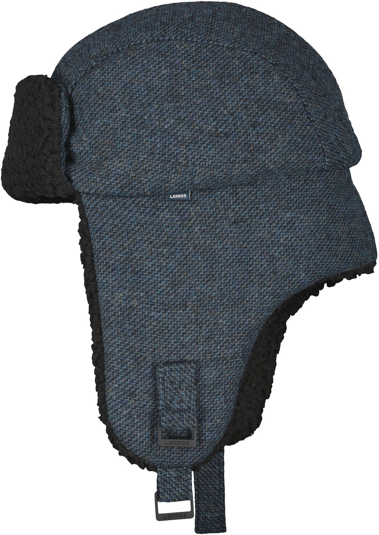 Ohrenmütze LERROS "Trappermütze, ZigZag-Muster mit Teddyfutter", Herren, Gr. PCK, blau (classic navy), Materialmix, Mützen Ohrenmütze classic navy PCK