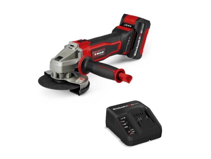 Einhell Meuleuse d’angle sans fil TE-AG 18/125-2 Li (1x 4\,0 Ah) PXC 18 V Ø 125 mm profondeur 33 mm protection tronçonnage sans disque batterie 4\,0 Ah