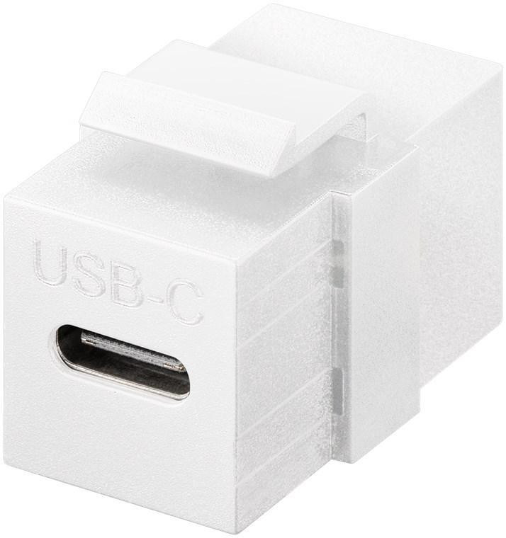 Goobay 61262 Keystone-module USB-C connector, USB 3.2 Gen 2 (10 Gbit/s), wit