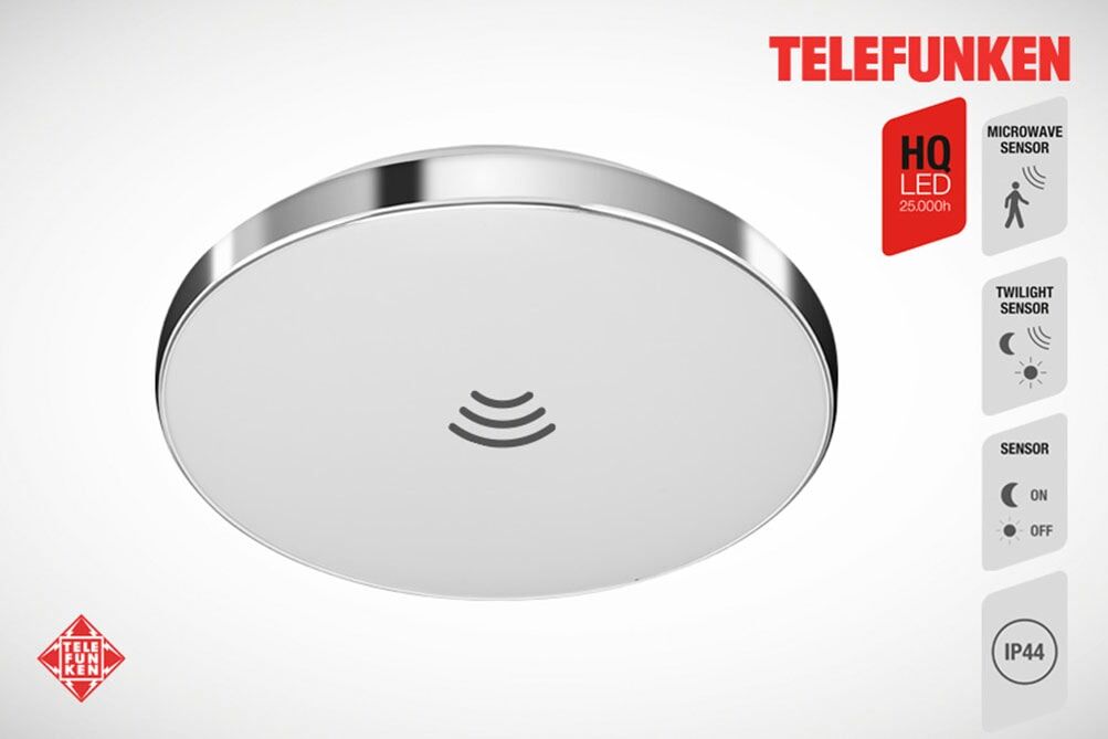 TELEFUNKEN LED Deckenleuchte "NEWA", silber (weiß, neutral), Leuchten, LED Deckenleuchte