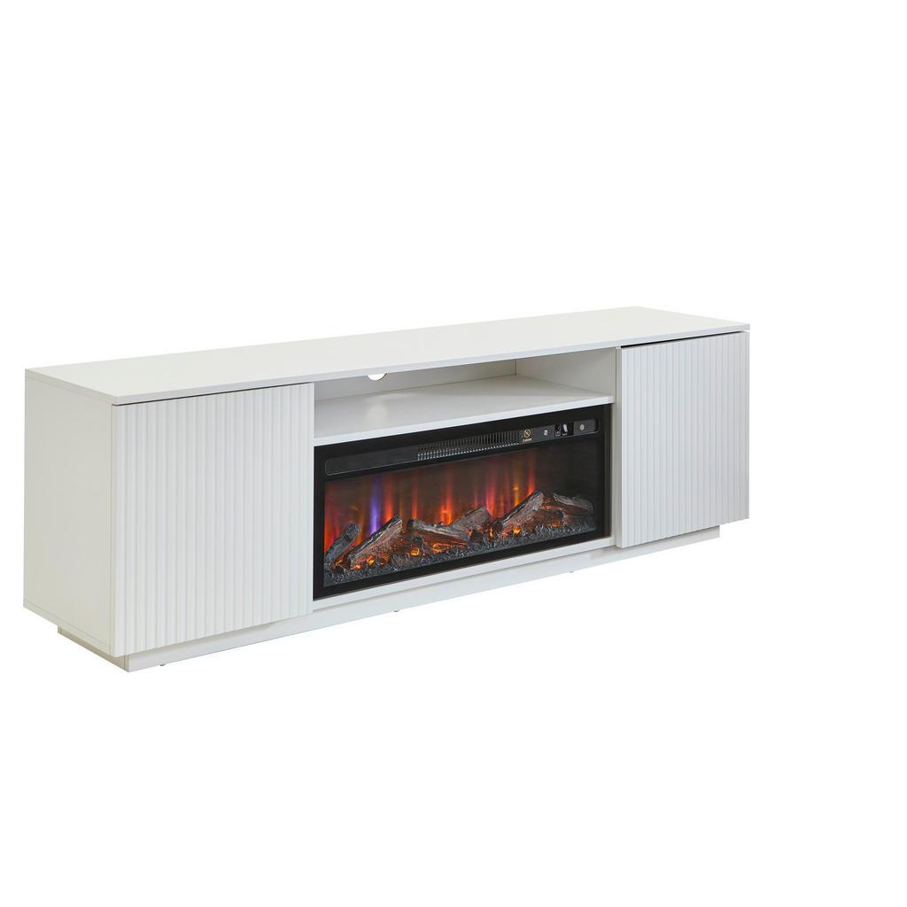 Xora Elektrokamin , Weiss , Metall, Glas, Holzwerkstoff , 163x52x40 cm , Bsci , Elektrogeräte, Heizgeräte